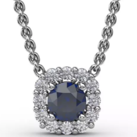 sapphire & diamond necklace