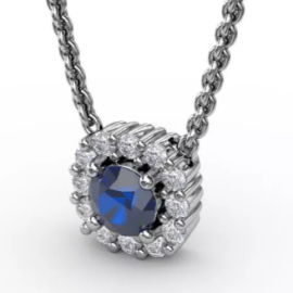 sapphire & diamond necklace