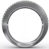 emerald & diamond 3 row band