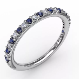 sapphire & diamond band