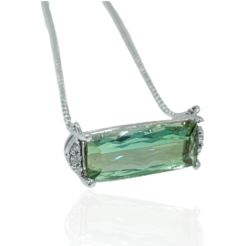 mint tourmaline & diamond necklace