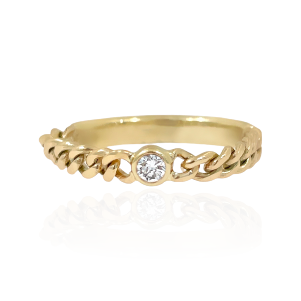 diamond cuban link ring