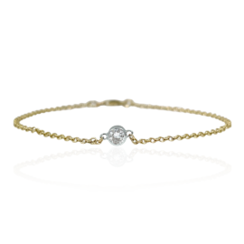 single bezel diamond bracelet