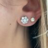 estate appx 1.16ctw diamond cluster earrings