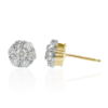 estate appx 1.16ctw diamond cluster earrings
