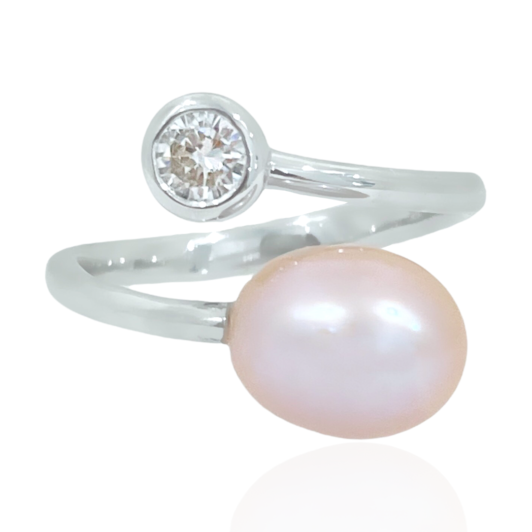 Pink Gems 10 To 30 Plastic Ring Size White Pearl Ring at Rs 250/piece in  Chennai