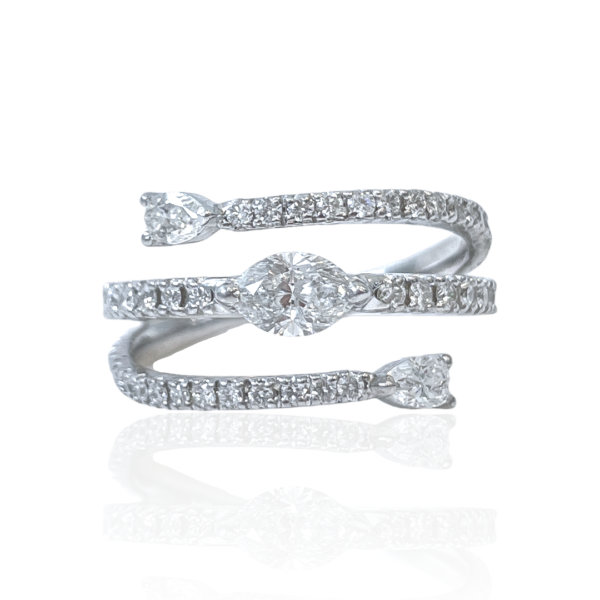 diamond triple row bypass ring