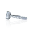 Juno emerald cut diamond engagement ring mounting