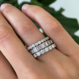 estate platinum baguette diamond eternity band