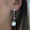 South Seas pearl & diamond earrings