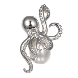 pearl octopus pendant