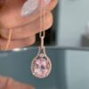 morganite and diamond pendant