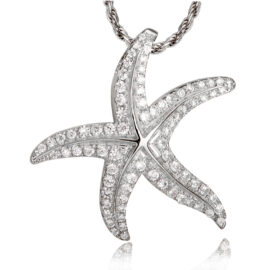 diamond starfish pendant
