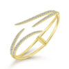diamond double row bypass bangle