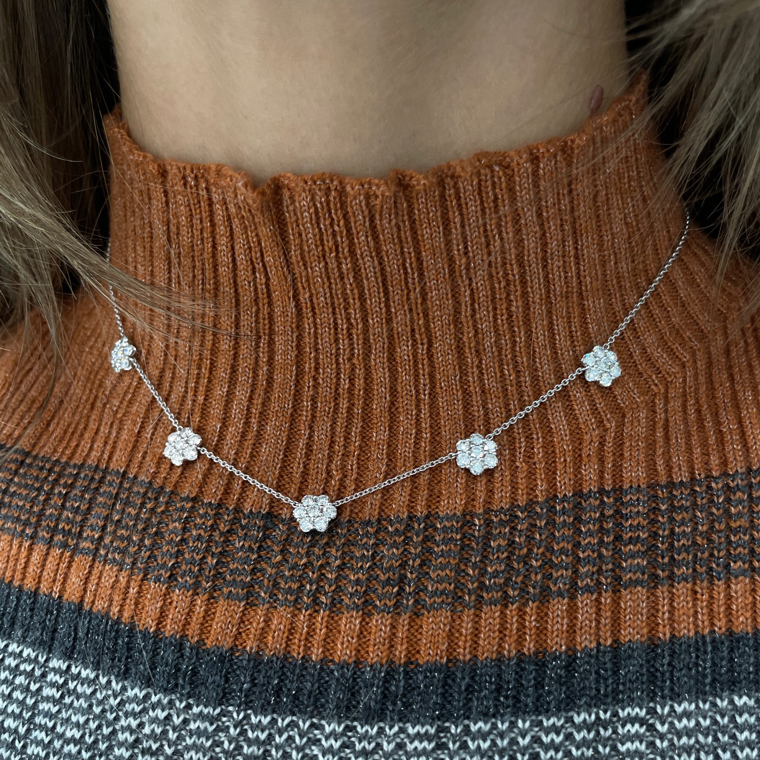 Estate Diamond Cluster Pendant