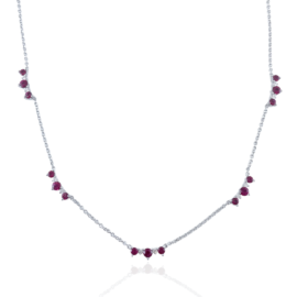 5 station ruby and diamond necklace