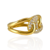 BDW USA BDDR4494 18KY .68CTW PAVE LINK RING