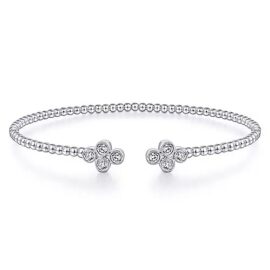 diamond double quatrafoil bead cuff