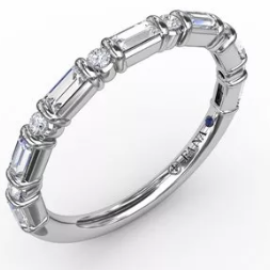 straight and round diamond band