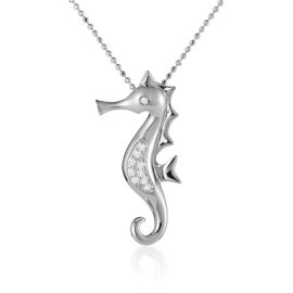 diamond seahorse pendant