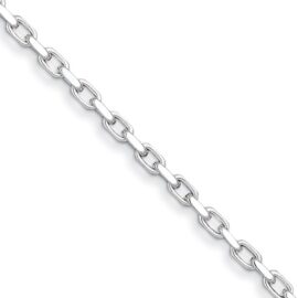 white gold cable link bracelet