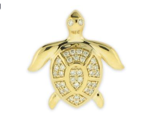 diamond sea turtle pendant