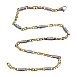 two tone coil and anchor link chain