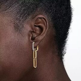 diamond paperclip earrings
