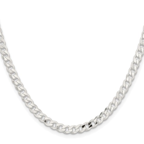sterling silver 4.5mm curb link chain