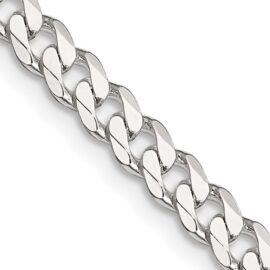 sterling silver 4.5mm curb link chain