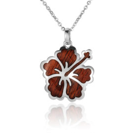 hibiscus flower pendant