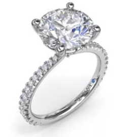 four prong engagement ring 1ct center