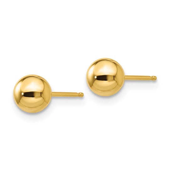 5mm Gold Ball Stud Earrings | Jupiter Jewelry Inc