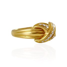 Tiffany & Co 18ky X diamond ring