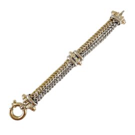 31356 ESTATE 14KTT DOUBLE FRANCO BRACELET