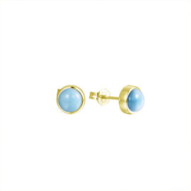 8mm larimar stud earrings