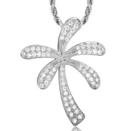 palm tree diamond pendant