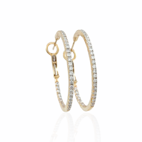 1.01ctw Diamond Inside/Out Hoops