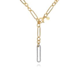 Y necklace with diamond drop