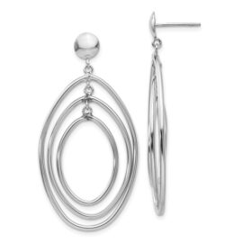oval circle dangle earrings