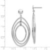 oval circle dangle earrings
