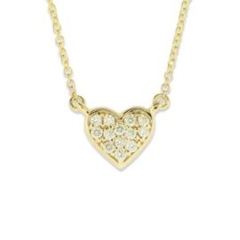 yellow gold heart necklace