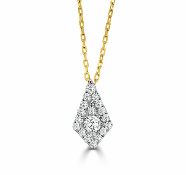 kite shape diamond necklace